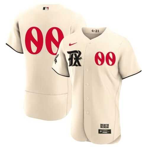 Men%27s Texas Rangers Customized Cream 2023 City Connect Flex Base Stitched Baseball Jersey->customized mlb jersey->Custom Jersey